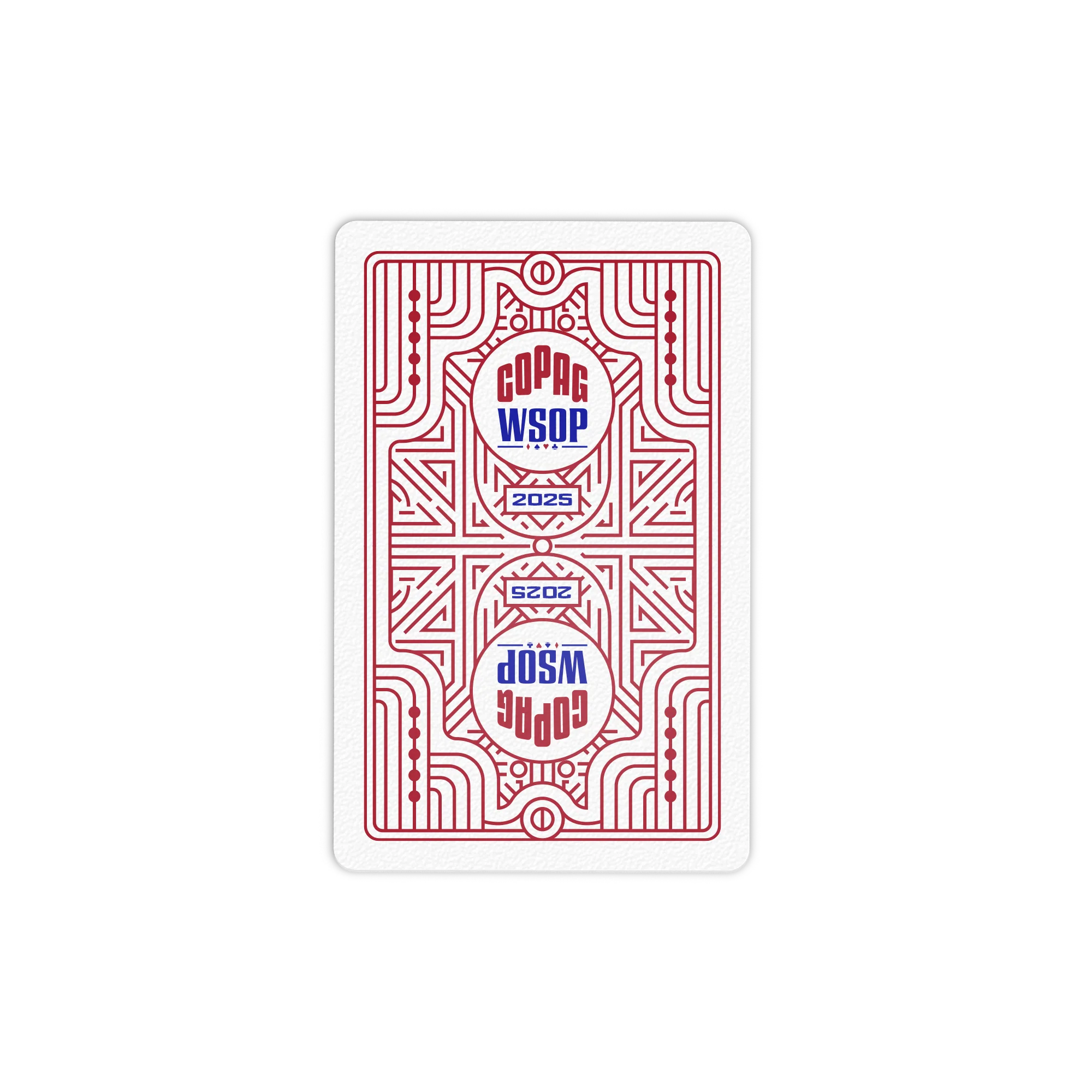 Copag WSOP 2025 Retro bridge size jumbo index 100% plastic playing card back in blue