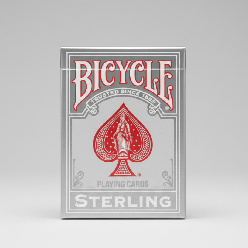 Flat front image of Bicycle Sterling Red playing-card tuck box