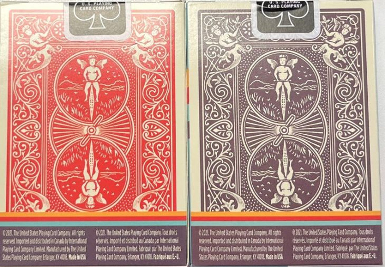 Bicycle 808 Vintage 1980s Playing Cards – Brown & Red Editions