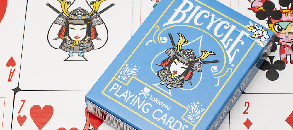Bicycle tokidoki 3 Playing Cards with blue tuck box and themed face cards