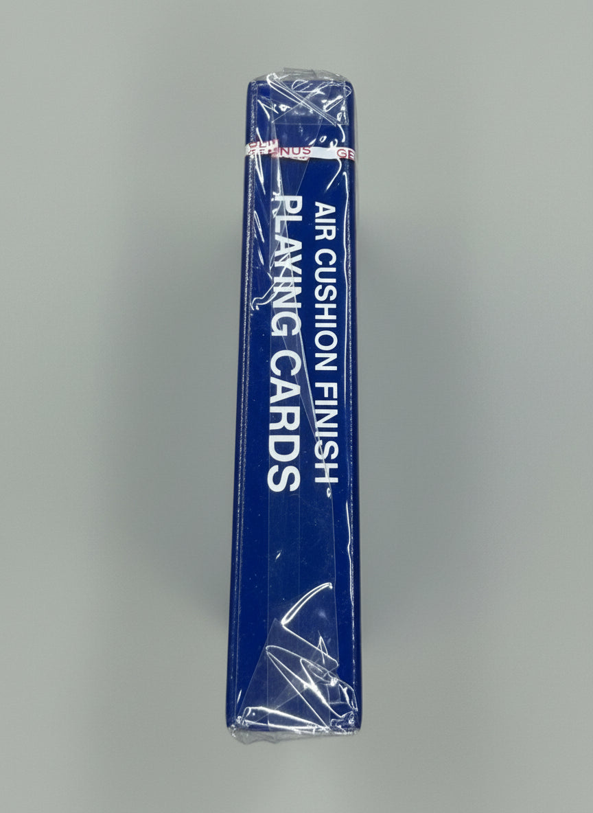 Bonus playing cards with 'Air Cushion Finish' text on a black background