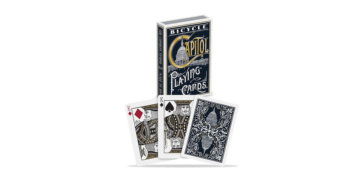 Bicycle Capitol Playing Cards | Vintage Red & Blue