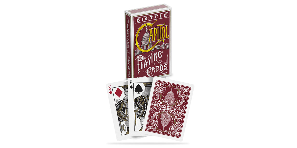 Bicycle Capitol Playing Cards | Vintage Red & Blue