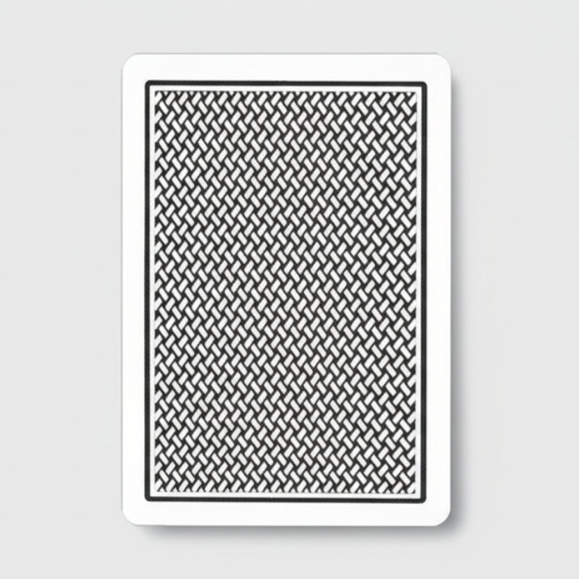 Black and white geometric pattern on a card