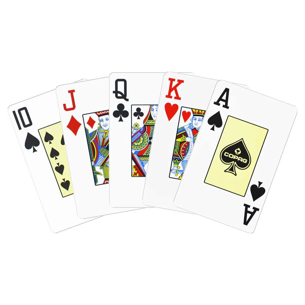 Set of playing cards with Copag logo on a white background