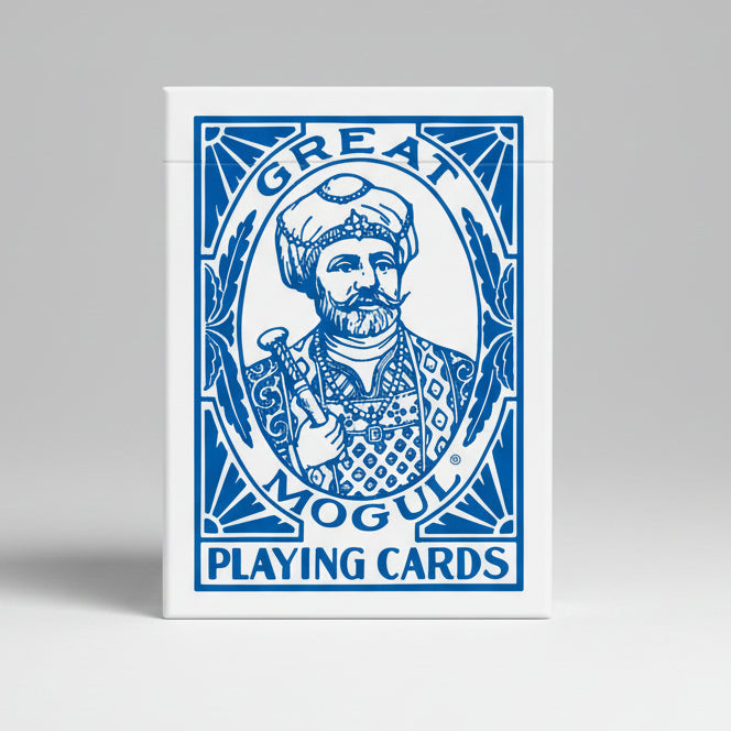 Great Mogul Playing Cards logo with a stylized illustration of a man in regal attire.