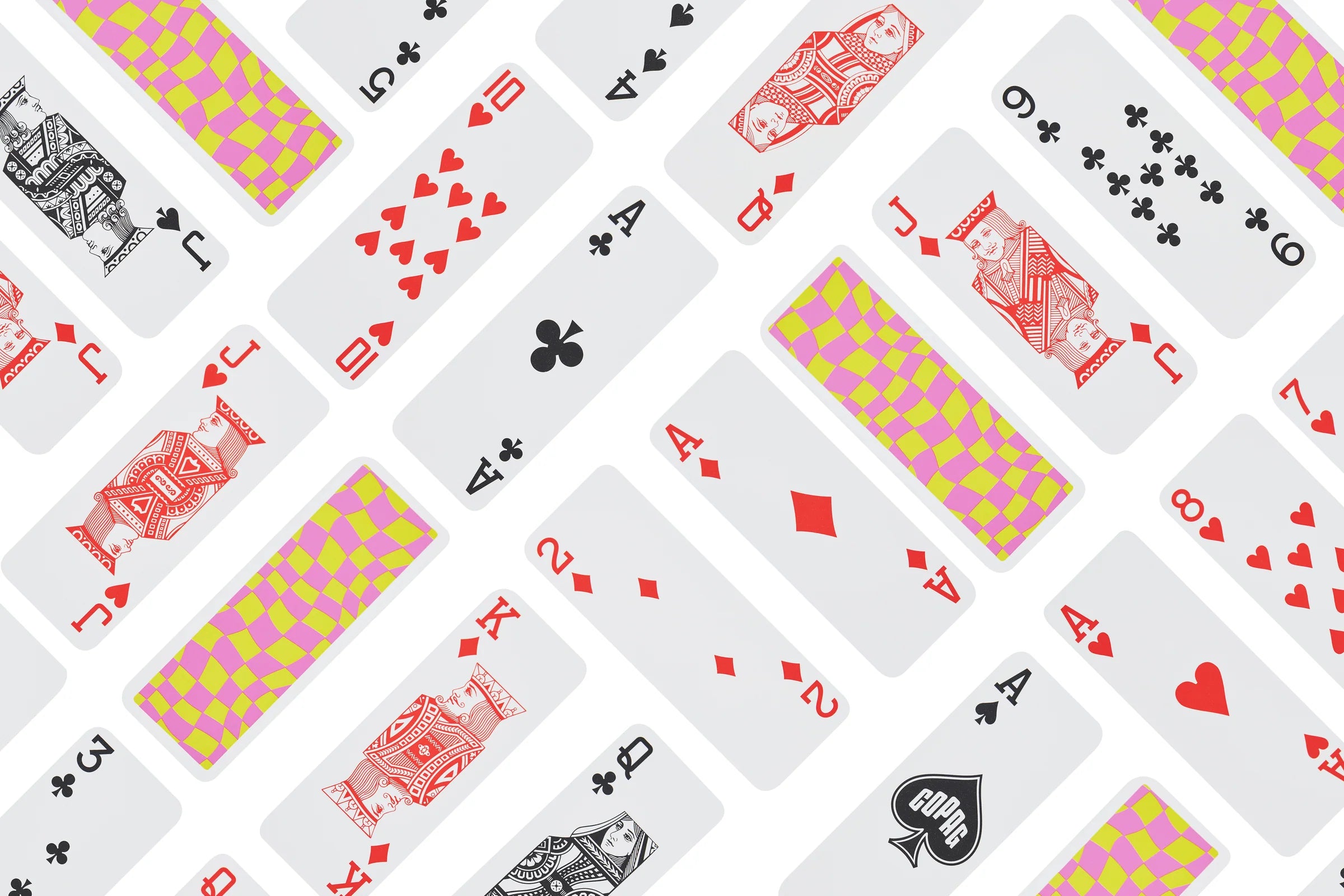 Copag Go Deck – Chess Design playing cards with red and black symbols on a white background