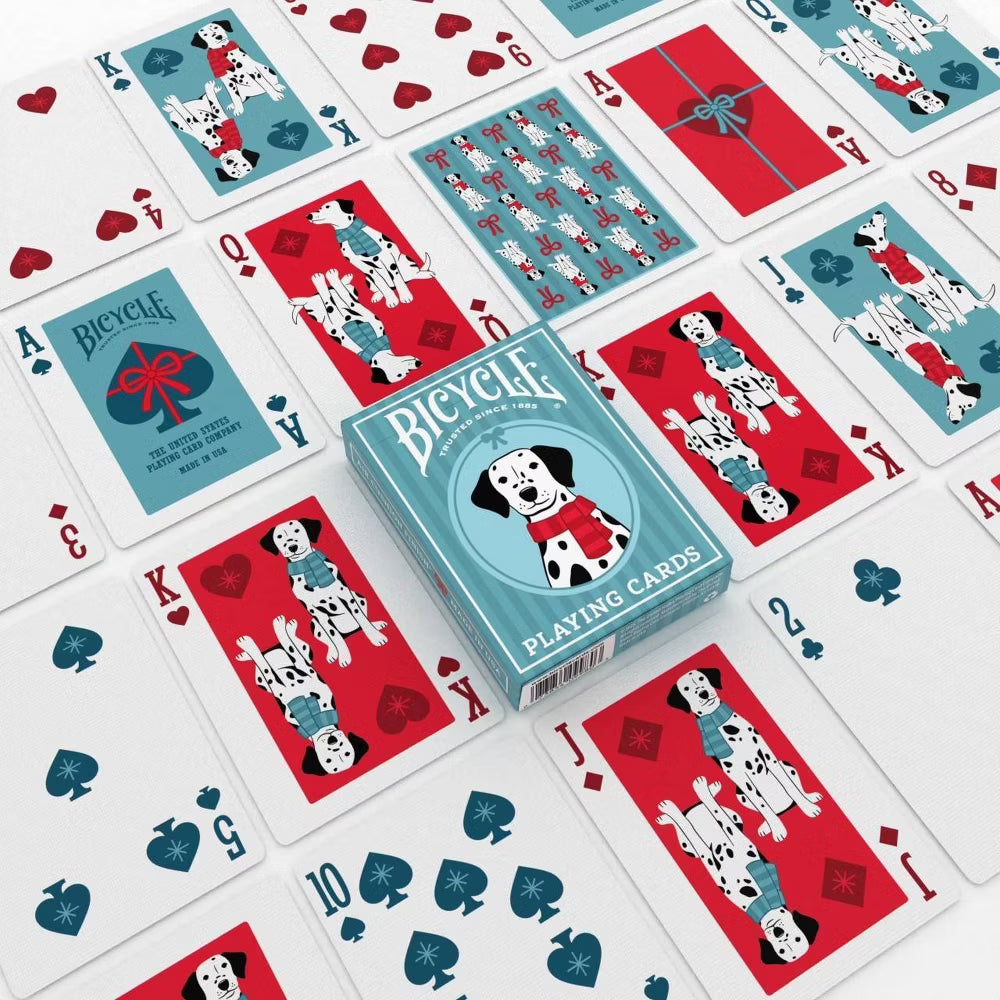 Bicycle Dalmatians Blue Playing Cards – Festive Dog-Themed Deck