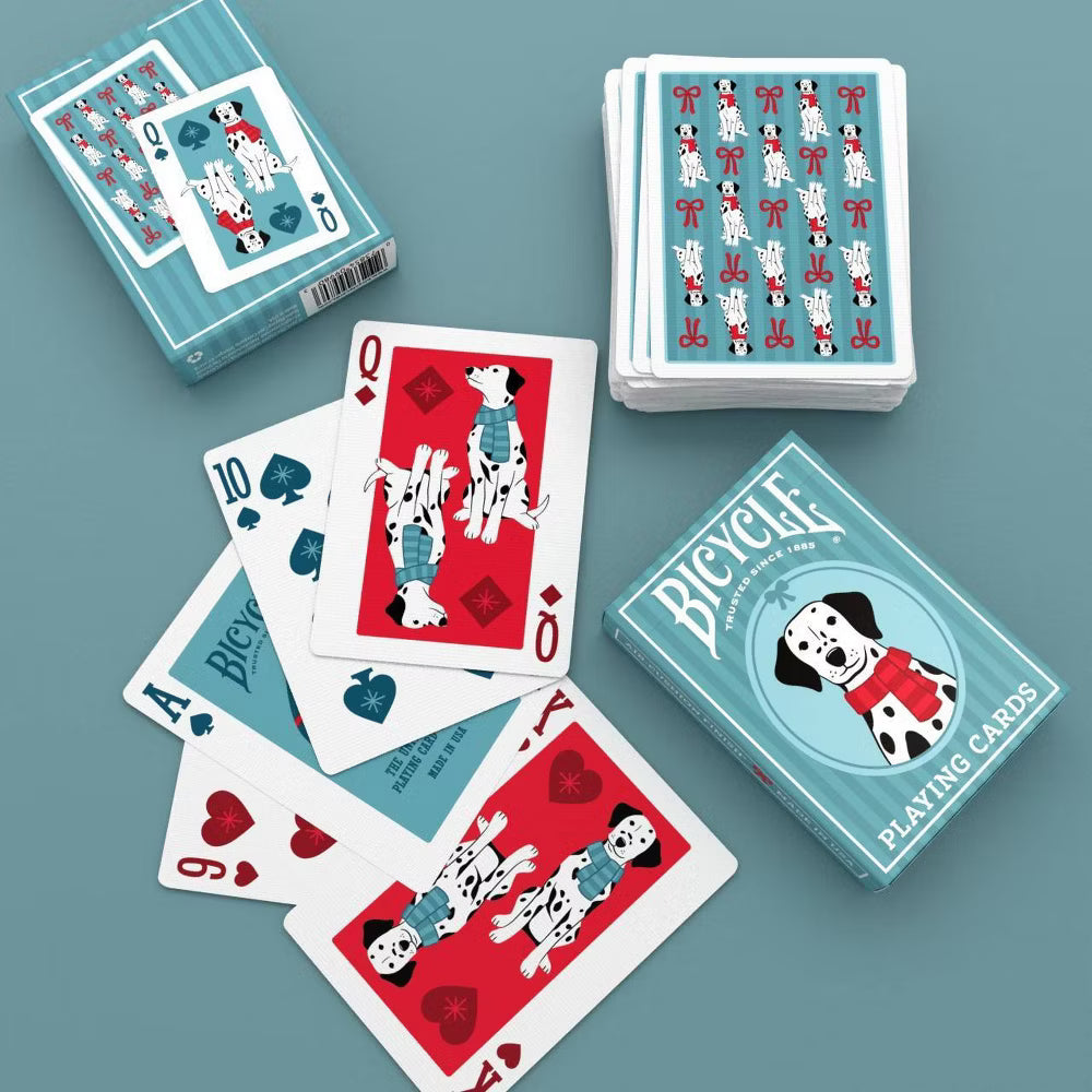 Bicycle Dalmatians Blue Playing Cards – Festive Dog-Themed Deck