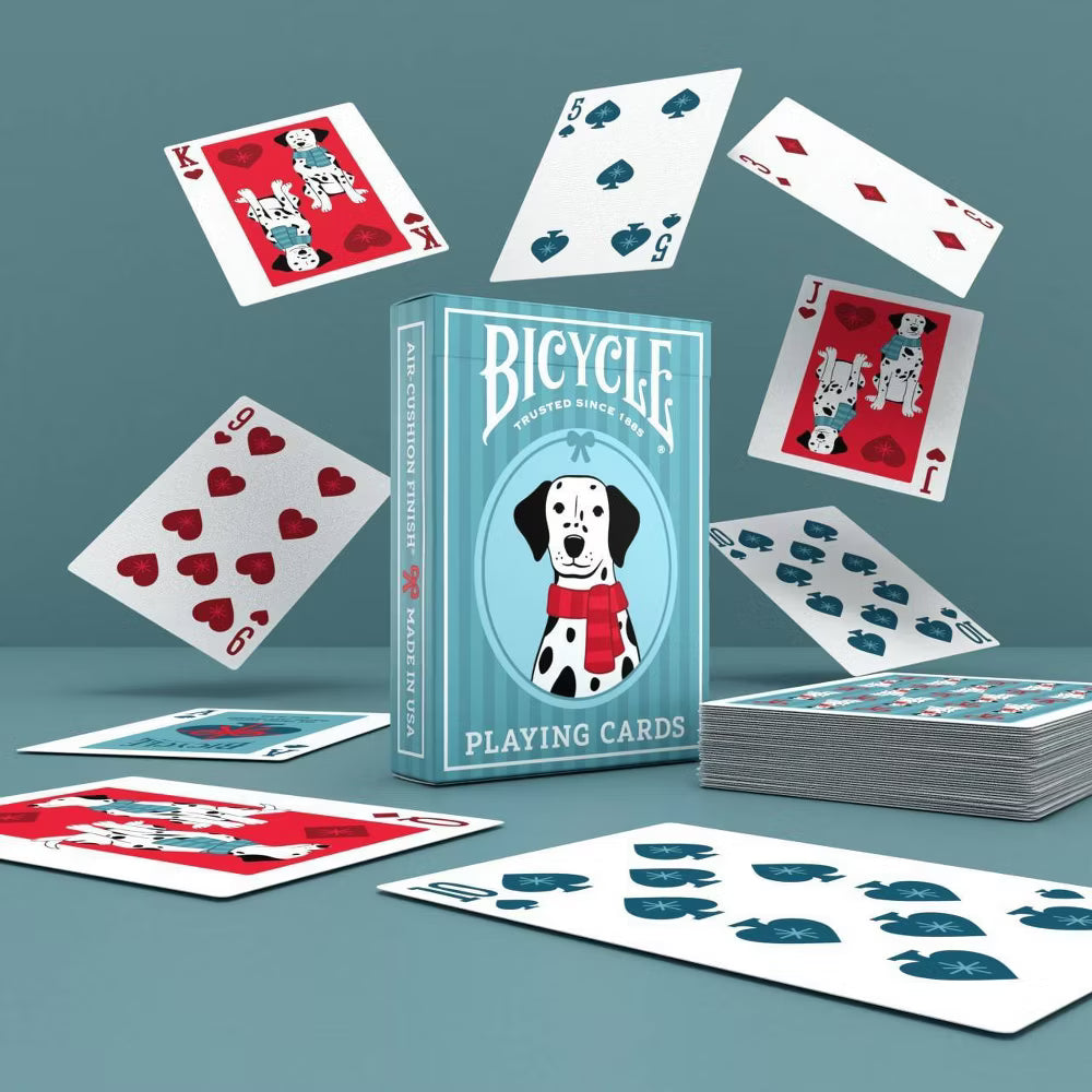 Bicycle Dalmatians Blue Playing Cards – Festive Dog-Themed Deck