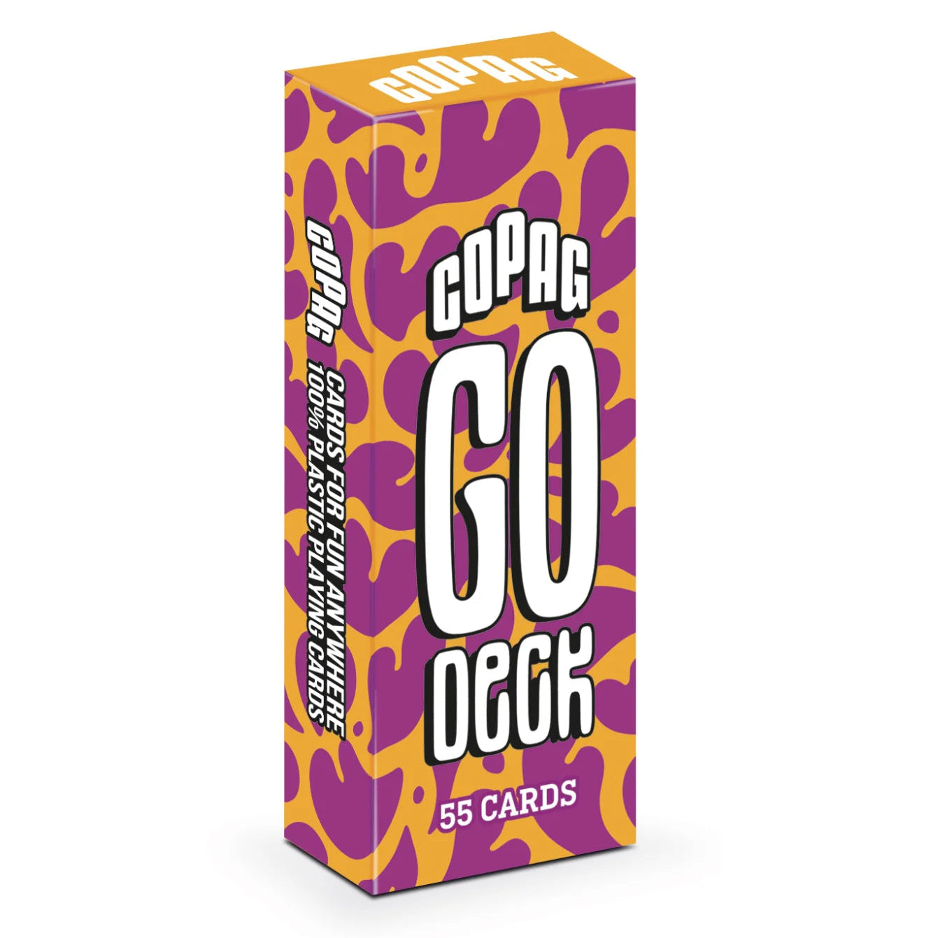 Copag Go Deck – Hearts Design card box with purple and yellow design on a white background