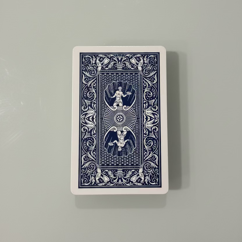 Blue Hoyle Shell Back on vintage St. Paul Super Jumbo bridge-size playing cards