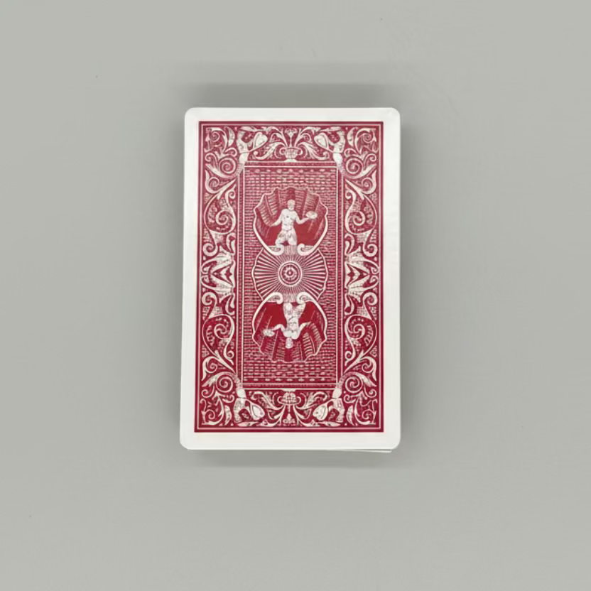 Red Hoyle Shell Back on vintage St. Paul Super Jumbo bridge-size playing cards