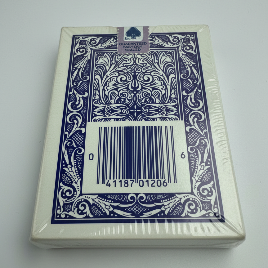 Pack of Maverick playing cards with decorative design and barcode on a white background