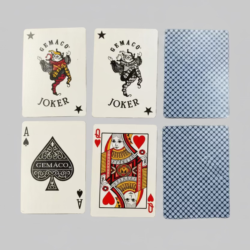 Collection of Gemaco Traditional Series playing cards including jokers and a queen 
