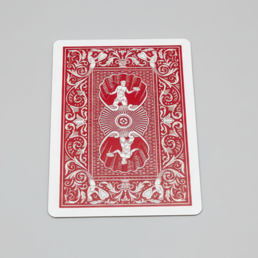 Red Hoyle playing card with shell back design 