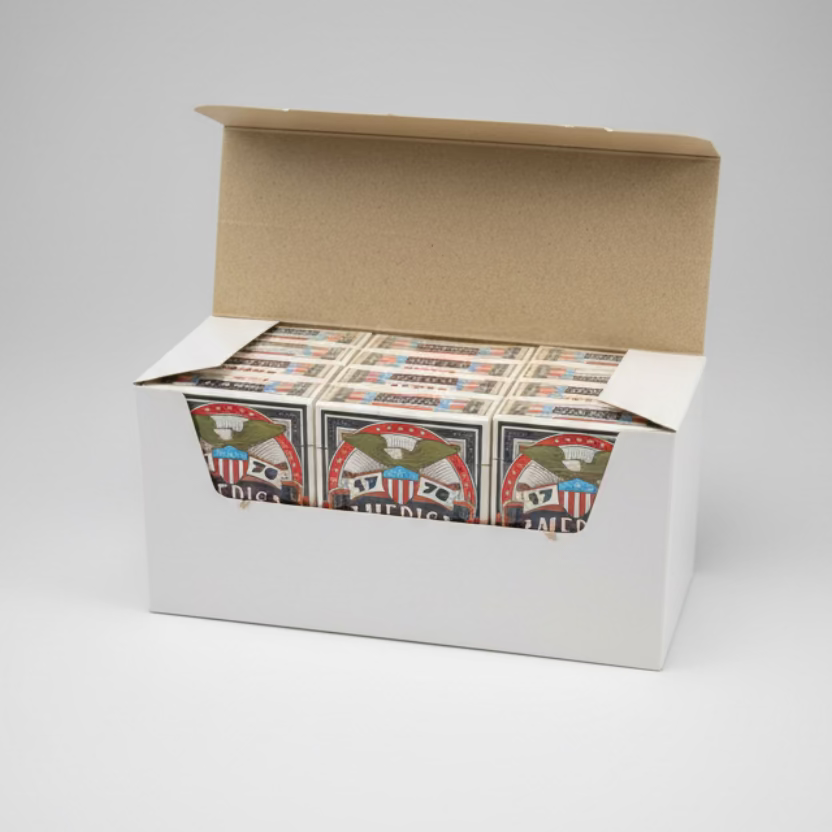 Brick of Remembrance America 250 decks in a box on a table. 
