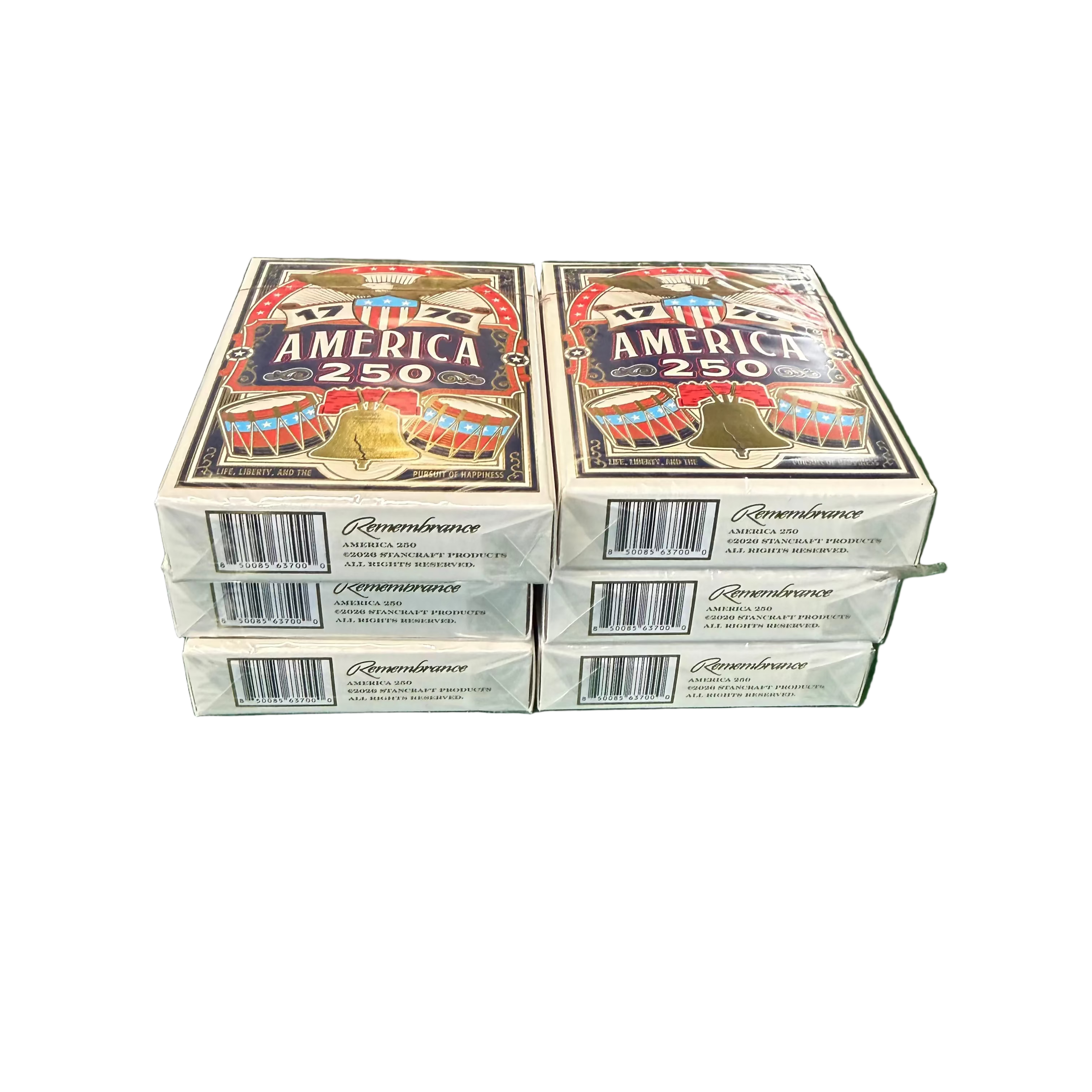 Stack of Remembrance America 250 card decks