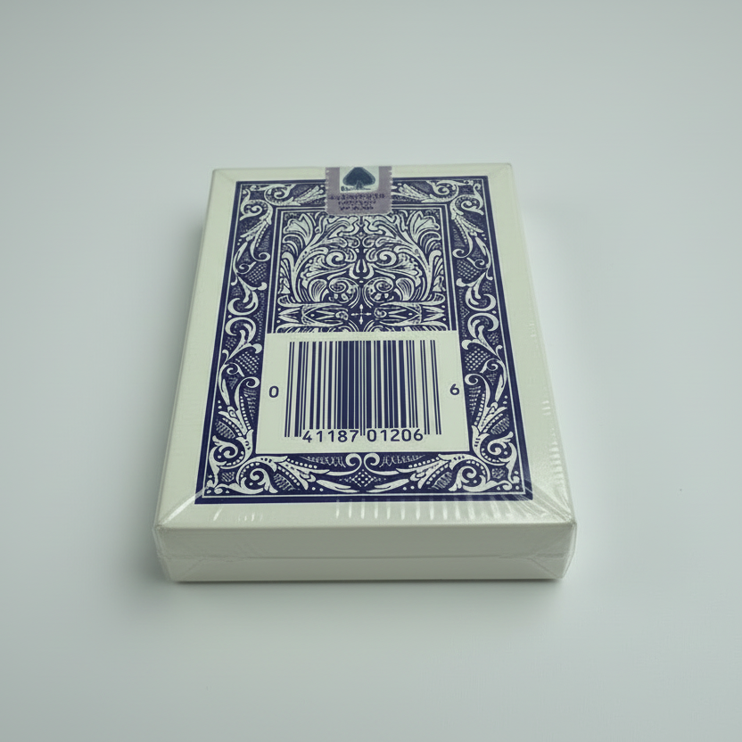Pack of Maverick playing cards with decorative design and barcode on a white background