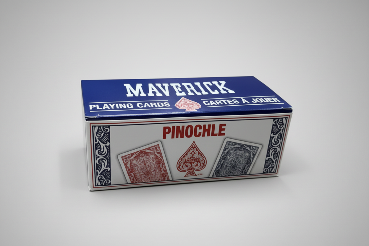 Maverick pinochle playing cards brick 12 decks red and blue