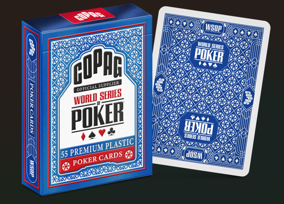 Copag WSOP Core Plastic Playing Cards – Poker Size Jumbo Index Black/Blue Brick (12 Decks)