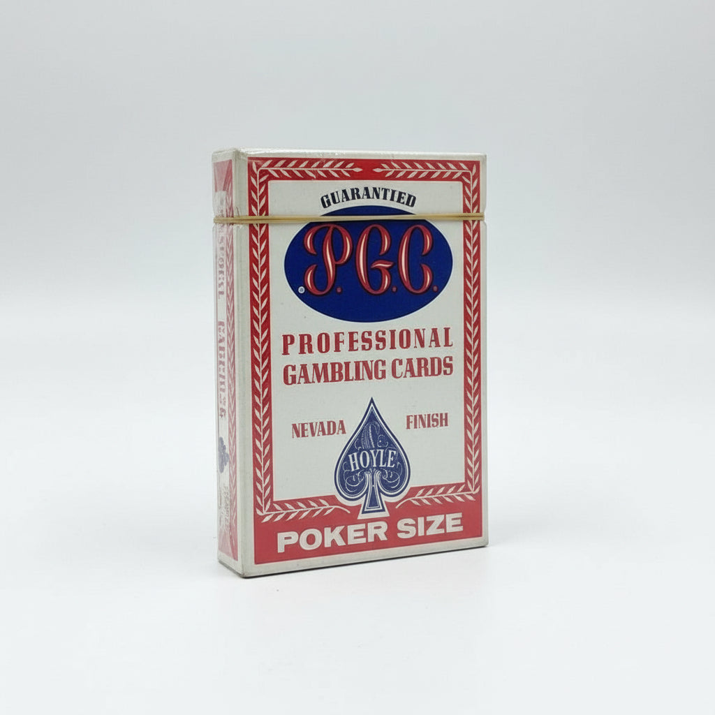 Poker size playing card pack with PGC and Hoyle branding on a white background