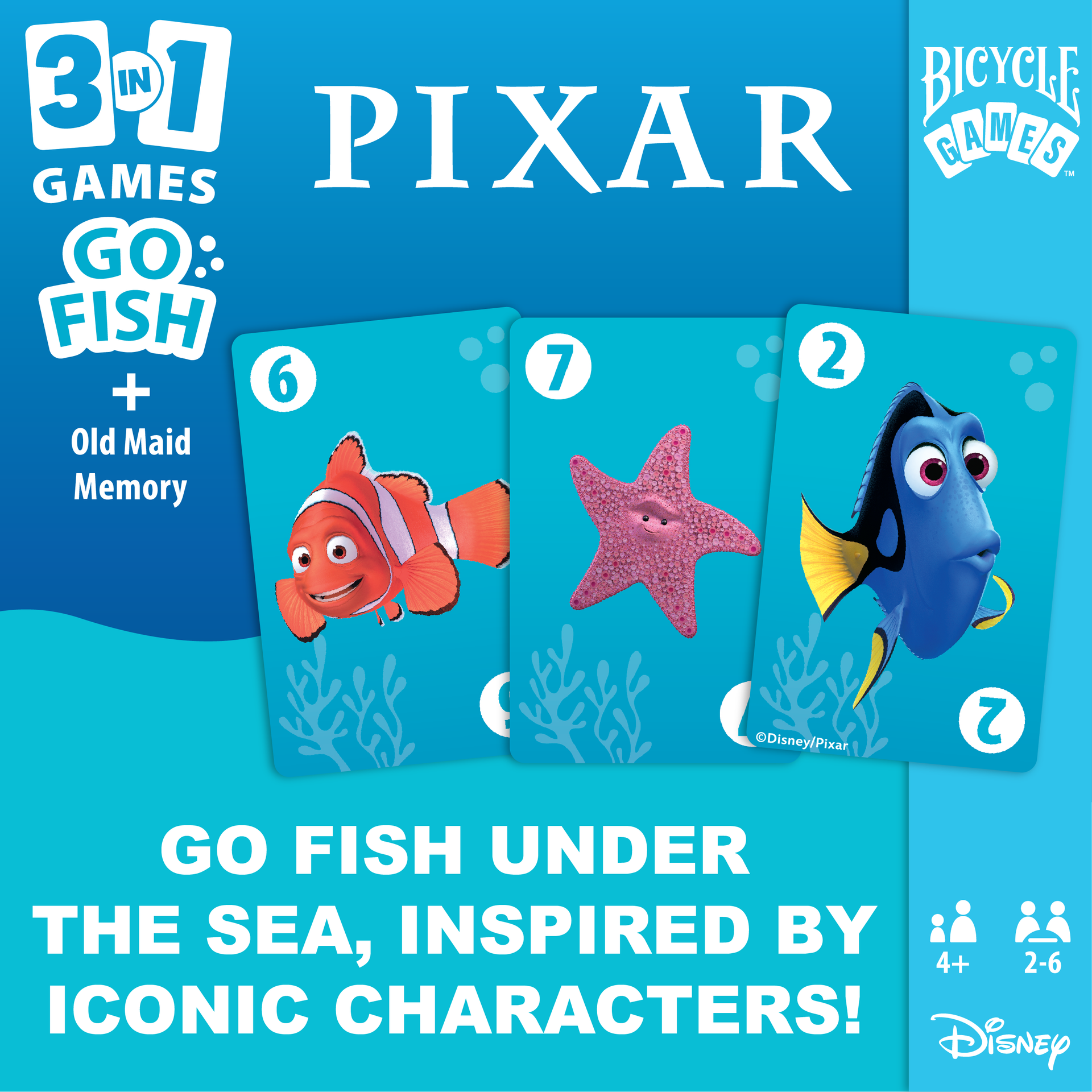 Bicycle Disney Pixar 3 in 1 Memory game with Toy Story character cards