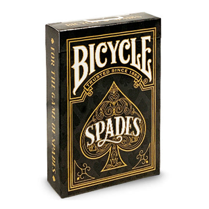 Bicycle Spades playing card box on a white background