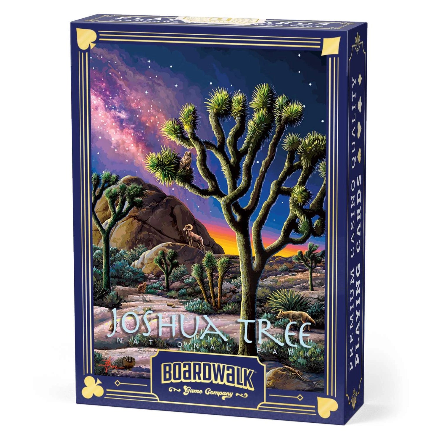 Joshua Tree National Park Playing Cards by Boardwalk tuck box with desert night artwork