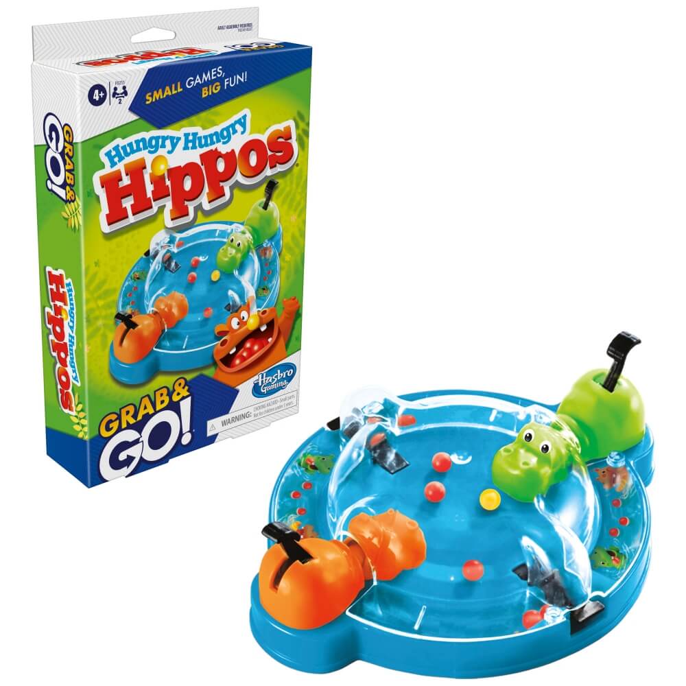 Hungry Hungry Hippos Grab & Go Travel Game individual retail packaging