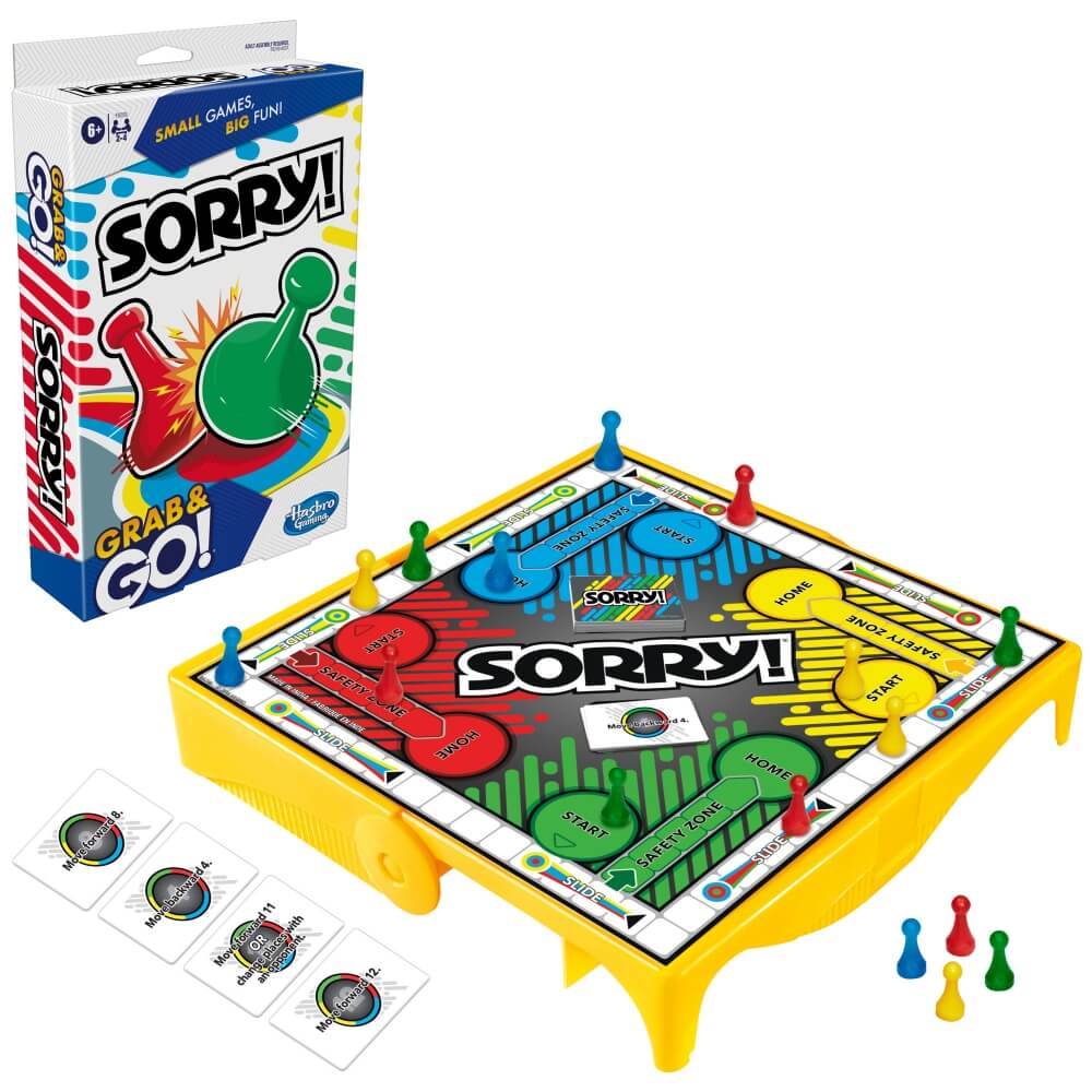 Sorry! Grab & Go Travel Game individual retail packaging