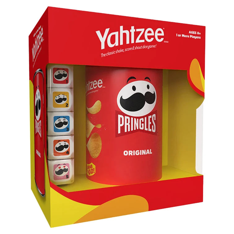 Yahtzee: Pringles Edition retail packaging