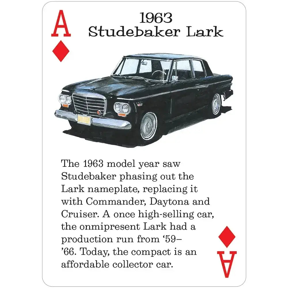 Classic American Rides Playing Cards – 1950s & 1960s Cars