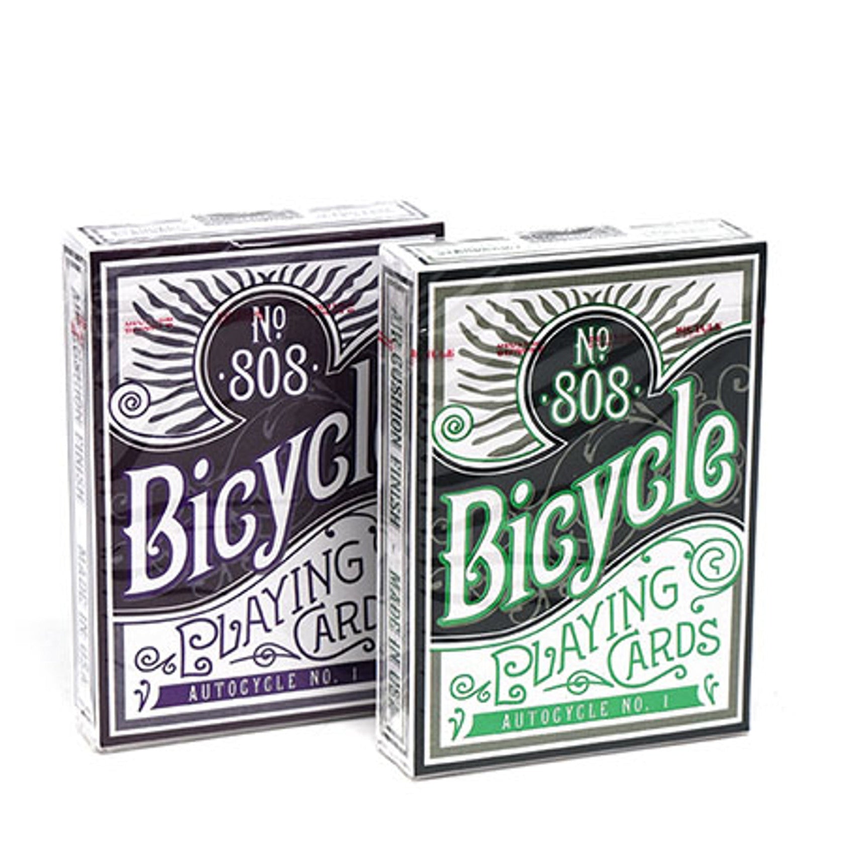 Bicycle Autocycle No. 1 in Collector's Tin – 2-Deck Set  (Purple & Green)