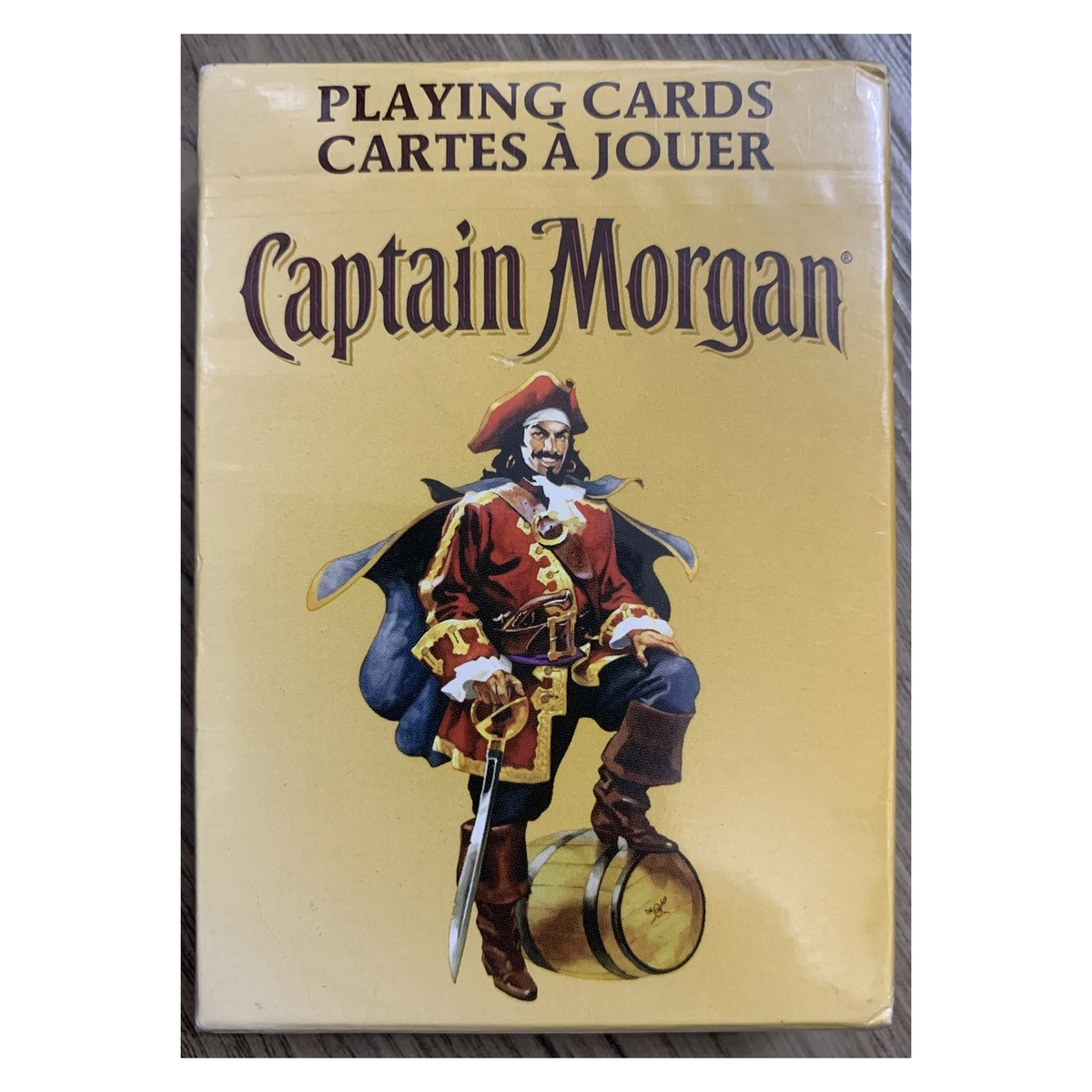 Bicycle Captain Morgan 2011 gold tuck box with Captain artwork