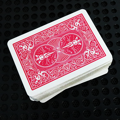 Stack of Bicycle Mini Fuchsia playing cards showing the bright fuchsia Rider Back design with white border