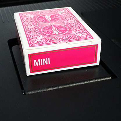 Bicycle Mini Fuchsia Rider Back tuck box showing the bright fuchsia top panel labeled MINI