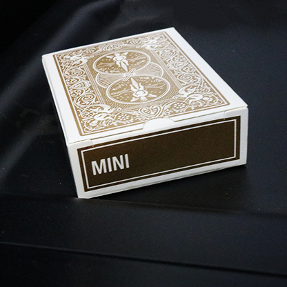 Bicycle Mini Gold Rider Back tuck box showing the gold top panel labeled MINI