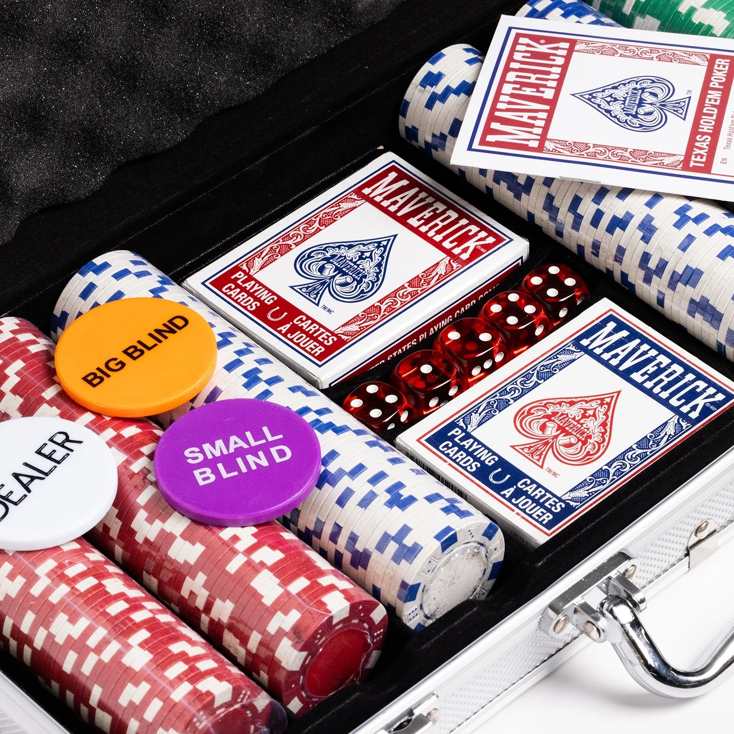Maverick Texas Hold 'Em Poker Set - 300 Chips with Aluminum Case