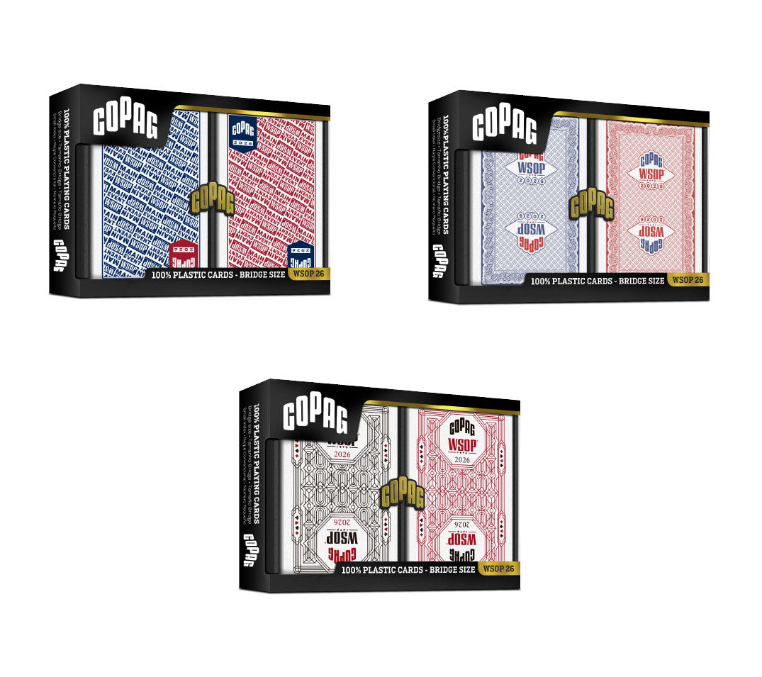 Copag WSOP 2026 Favorites Bundle with Main Event, Traditional, and Jumbo Index double-deck sets