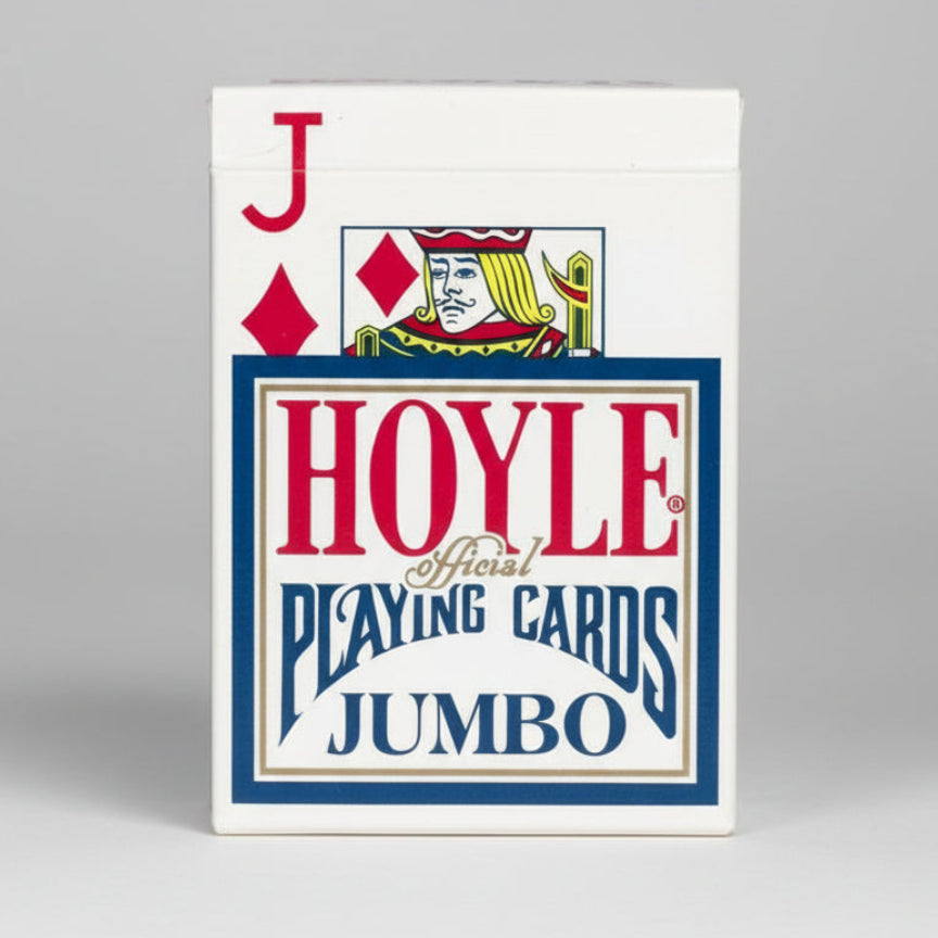 Hoyle Jumbo Playing Cards packaging with jack of diamonds illustration