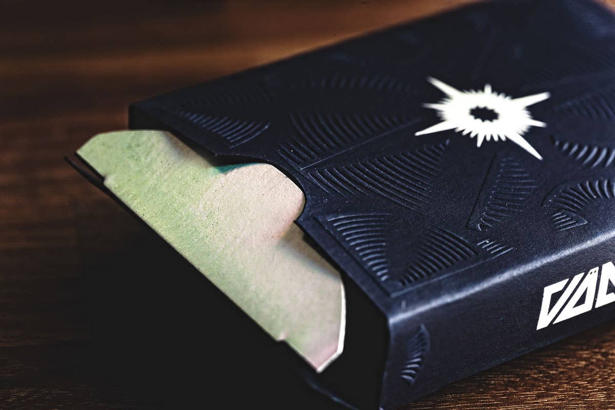 Vanda Polaris Equinox Dark tuck box with embossed pattern and interior detail