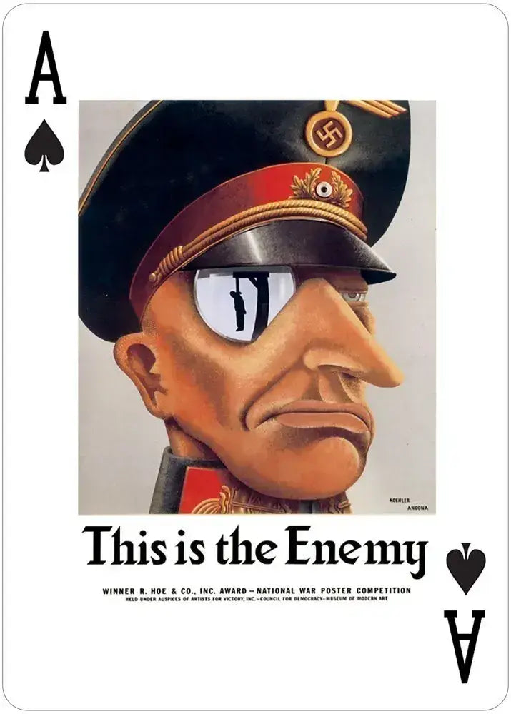 USA Posters of World Wars I and II Poker Deck by U.S. Games with historic wartime poster art featuring This is the Enemy