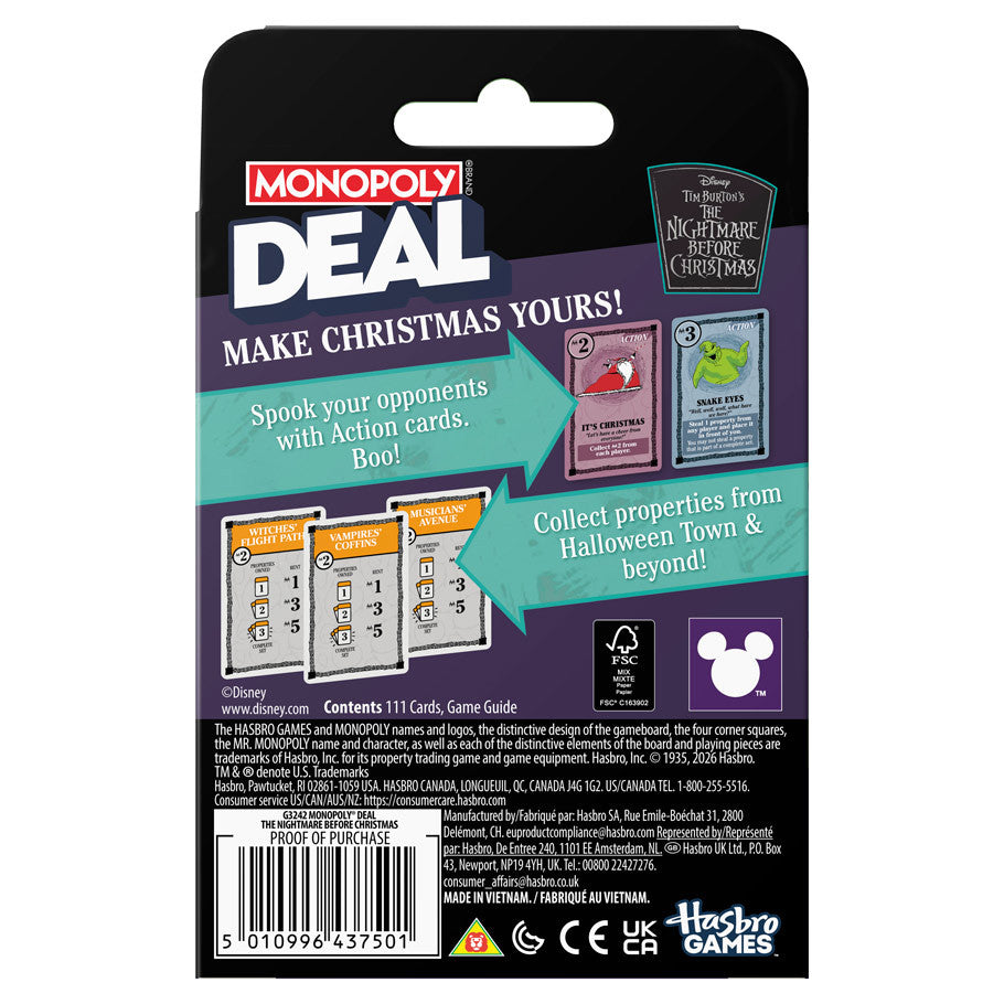 Monopoly Deal: Tim Burton’s The Nightmare Before Christmas – packaging view