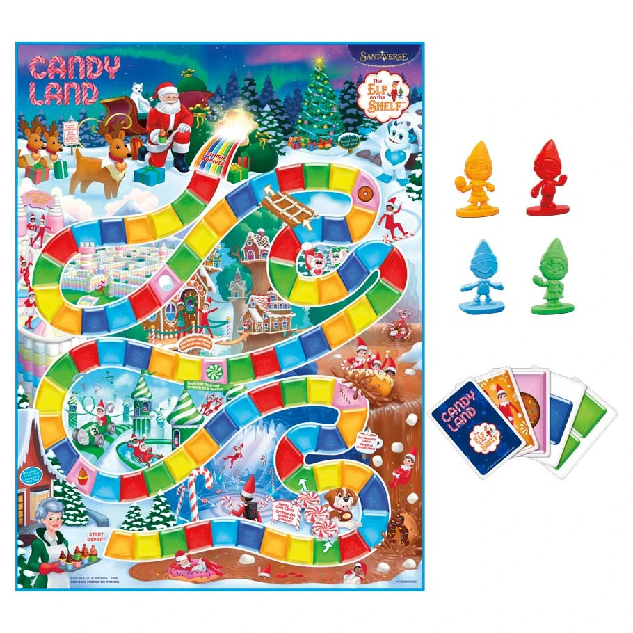 Candy Land: The Elf on the Shelf Edition – game components