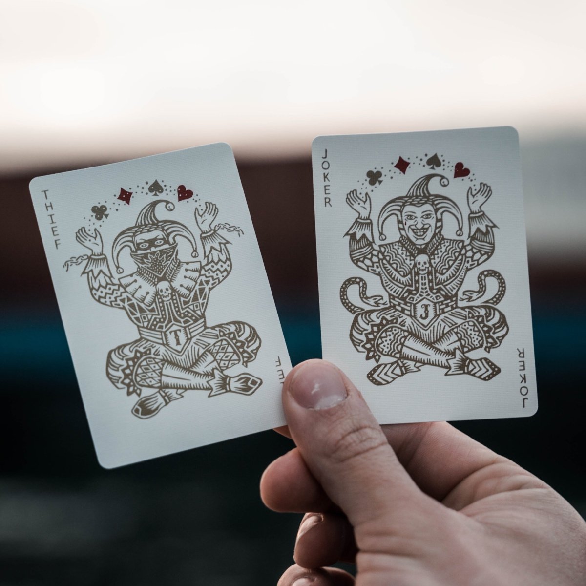 Joker and the Thief White Gold custom Joker and Thief cards