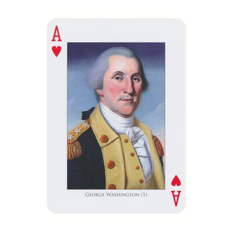 Piatnik Presidents playing card: George Washington, Ace of Hearts