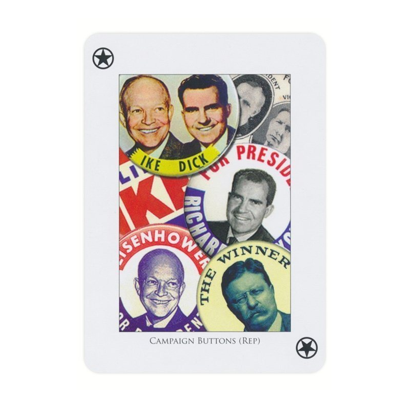 Piatnik Presidents playing card: Republican campaign-button joker