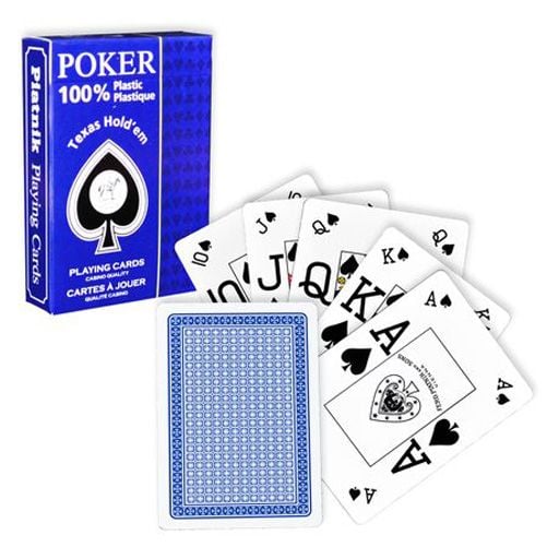 Piatink blue playing cards with a deck and box on a white background
