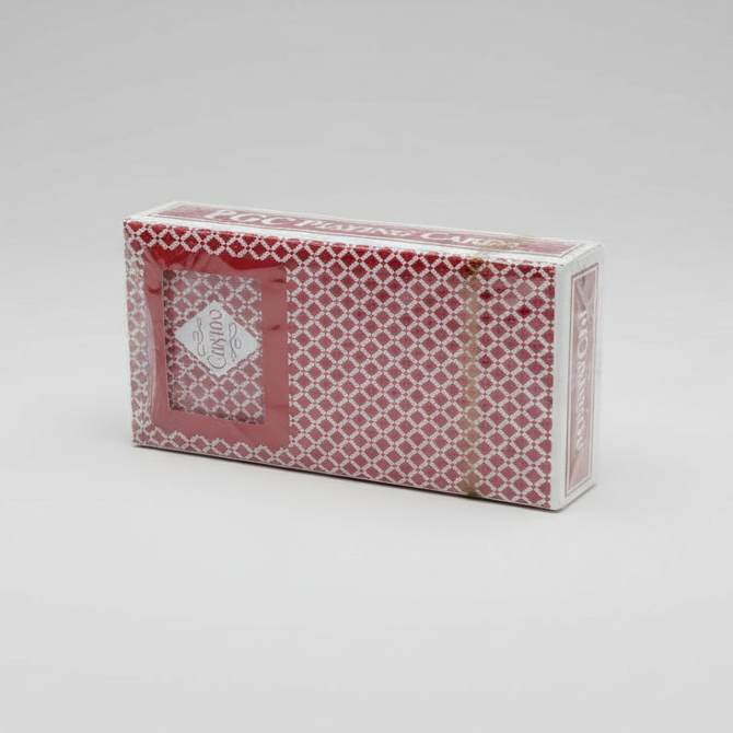 Box of PGC Playing Cards with red and white design